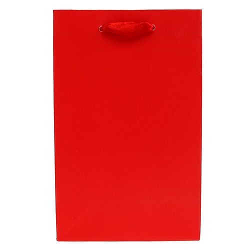 Floristik24 Sacchetto decorativo per regalo rosso 12cm x19cm 1pz