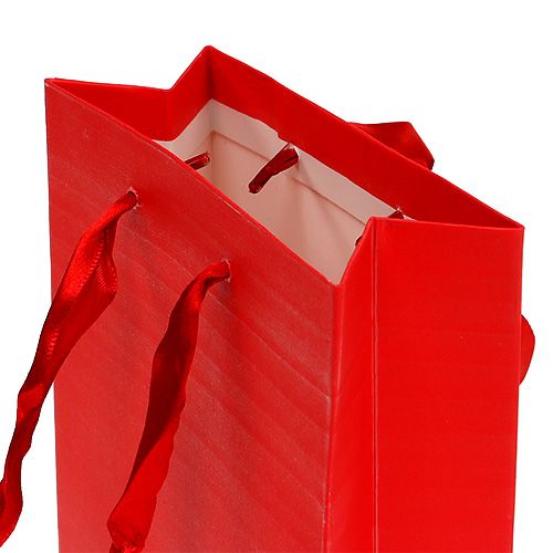 Floristik24 Sacchetto decorativo per regalo rosso 12cm x19cm 1pz