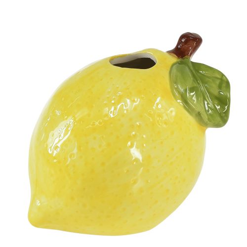 Floristik24 Vaso decorativo limone in ceramica ovale giallo 11 cm×9,5 cm×10,5 cm