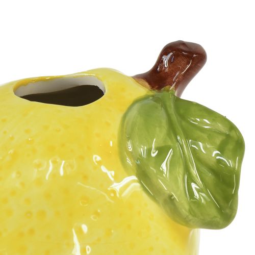 Floristik24 Vaso decorativo limone in ceramica ovale giallo 11 cm×9,5 cm×10,5 cm