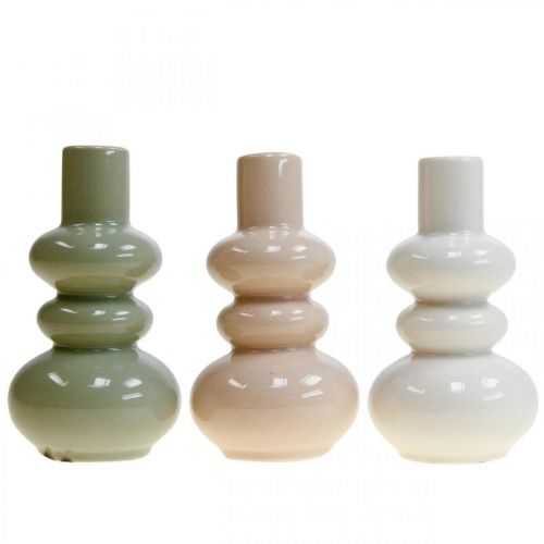 Floristik24 Vasi decorativi, set di vasi in ceramica sferici H13,5 cm Ø7,5 cm 3 pezzi