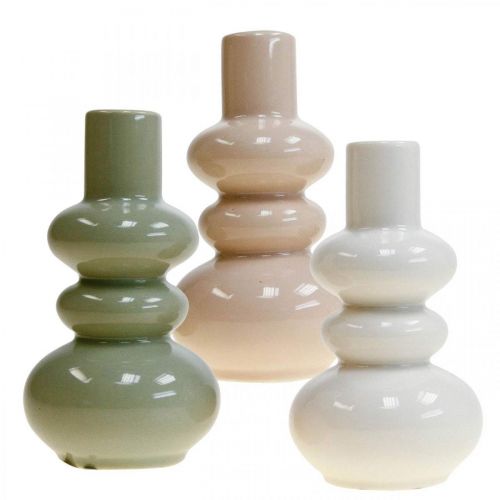 Vasi decorativi, set di vasi in ceramica sferici H13,5 cm Ø7,5 cm 3 pezzi