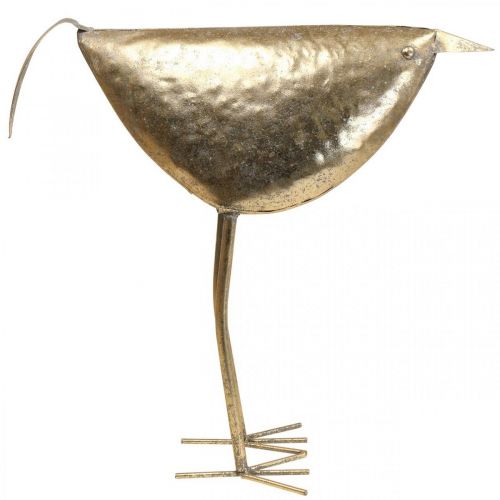 Floristik24 Uccello decorativo Figura decorativa uccello decorazione in metallo dorato 46×16×39 cm