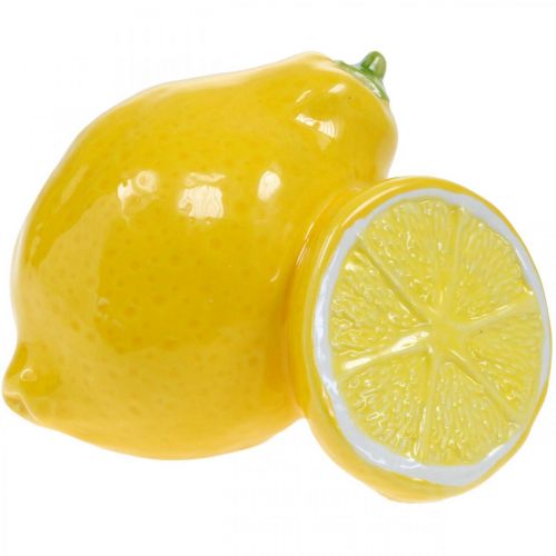 Floristik24 Decorazione da tavola decorativa estiva in ceramica al limone, decorazione da tavolo 11 cm