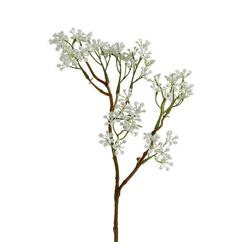 Deco ramo verde-bianco L43cm 4 pezzi