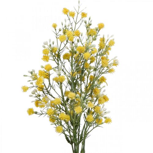 Rami decorativi bouquet di mimosa artificiale argento acacia H35cm