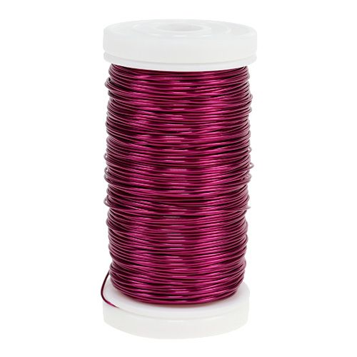 Floristik24 Filo Smaltato Deco Rosa Ø0.50mm 50m 100g