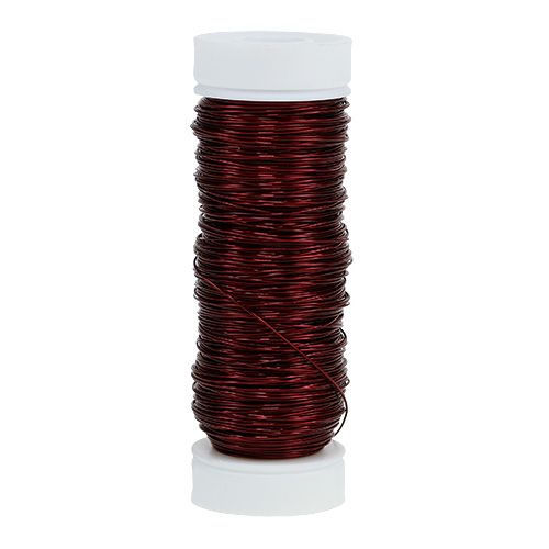 Floristik24 Filo Decorativo Smaltato Ø0.30mm 30g/50m Bordeaux