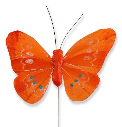 Floristik24 Farfalle decorative sul filo multicolore 8 cm