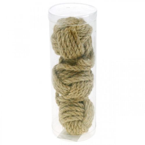 Floristik24 Decorazione per appendere corda palla juta naturale Ø5,5cm 3pz