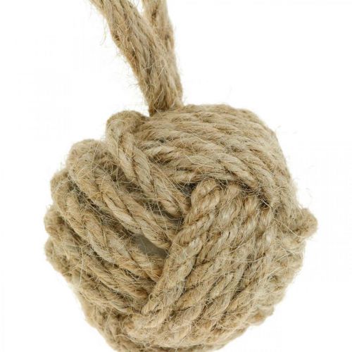 Floristik24 Decorazione per appendere corda palla juta naturale Ø5,5cm 3pz