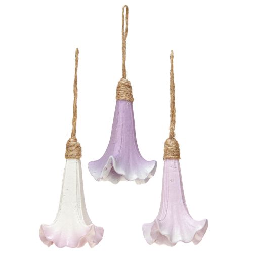 Prodotto Appendiabiti decorativo Campanula Viola Bianco Ø3,5cm H8cm 6pz