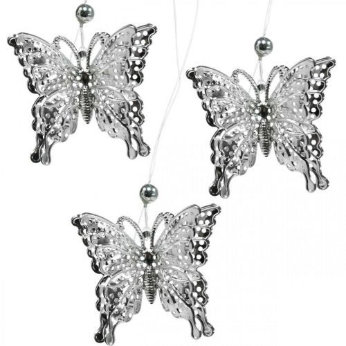 Farfalla pendente decorativa, decorazione nuziale, farfalla in metallo, primavera 6 pz
