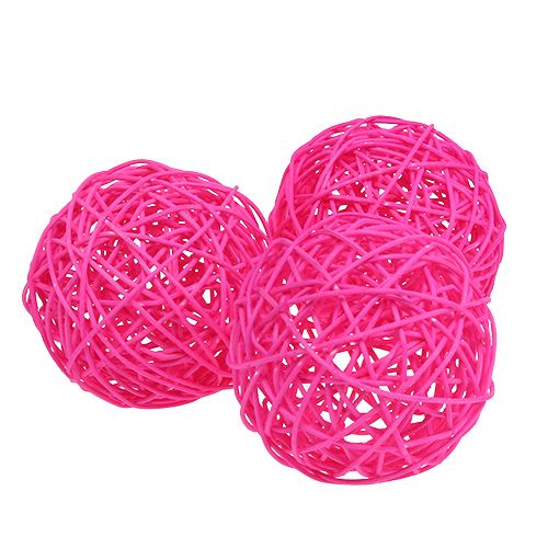 Floristik24 Decoball Pink 10cm 6 pezzi