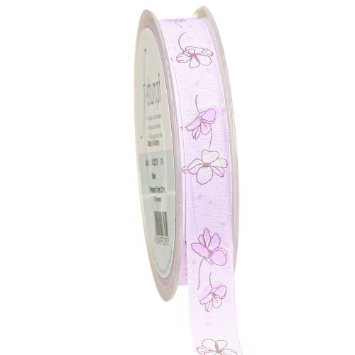 Prodotto Nastro decorativo fiori regalo primaverile nastro lilla 15mm 20m
