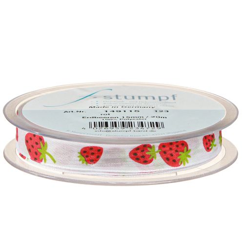 Prodotto Nastro decorativo fragole nastro in tessuto nastro a molla 15mm 20m