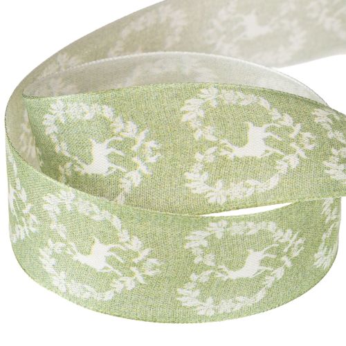 Prodotto Nastro decorativo cervo verde 40mm 20m