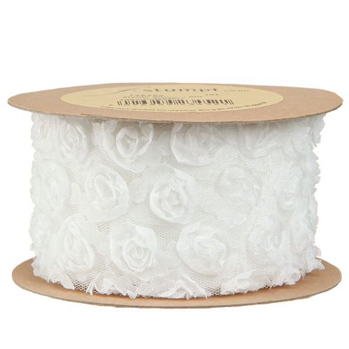 Prodotto Nastro decorativo matrimonio rose bianche regalo nastro 60mm 5m