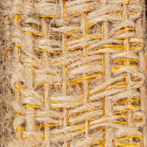 Prodotto Nastro decorativo in juta, giallo, naturale, 25 mm; nastro decorativo rustico in juta, 10 m