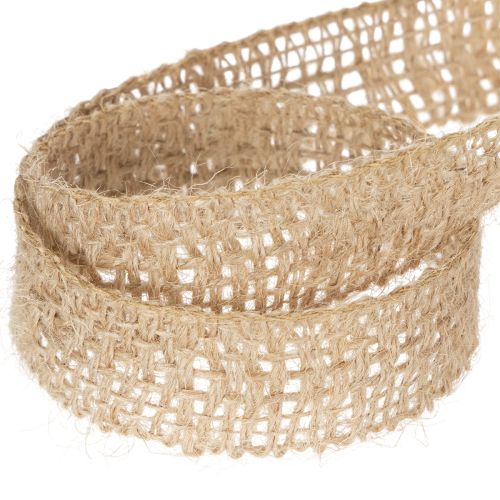 Prodotto Nastro decorativo in juta, naturale, 25 mm; nastro in juta; nastro regalo rustico, 10 m