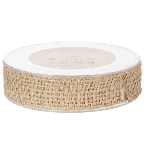 Prodotto Nastro decorativo in juta, naturale, 25 mm; nastro in juta; nastro regalo rustico, 10 m