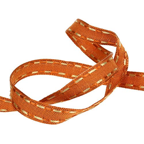 Nastro regalo per la decorazione arancione con filo filo 15mm 15m