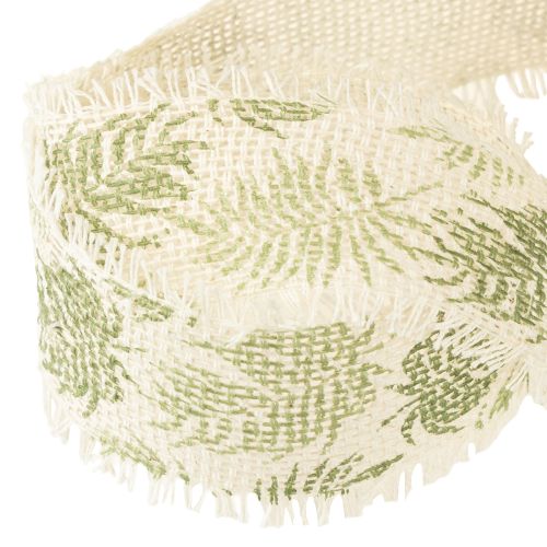 Prodotto Nastro decorativo foglie giungla nastro di cotone verde 30mm 15m