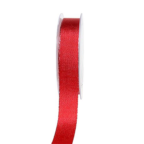 Floristik24 Nastro decorativo rosso con mica 25mm 20m