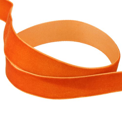 Prodotto Nastro decorativo in velluto arancione scuro 20mm 10m