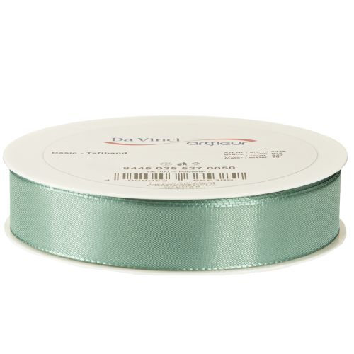 Prodotto Nastro decorativo in taffetà, nastro regalo verde salvia 25 mm 50 m