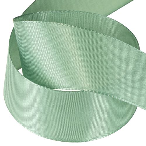 Prodotto Nastro decorativo in taffetà, nastro regalo verde salvia 40mm 50m
