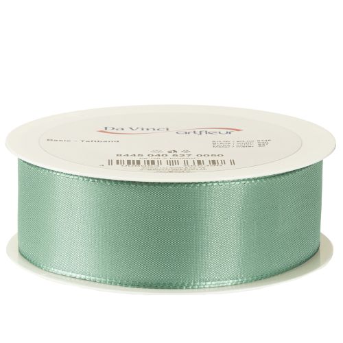 Prodotto Nastro decorativo in taffetà, nastro regalo verde salvia 40mm 50m