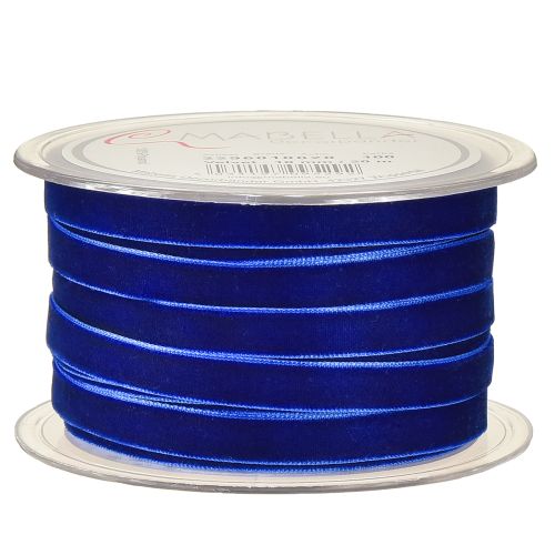 Prodotto Nastro decorativo Velluto nastro velluto blu 10mm 20m