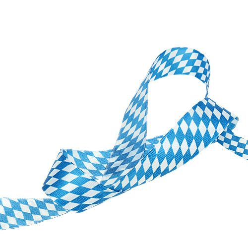 Floristik24 Nastro regalo per la decorazione bianco-blu 25mm 20m