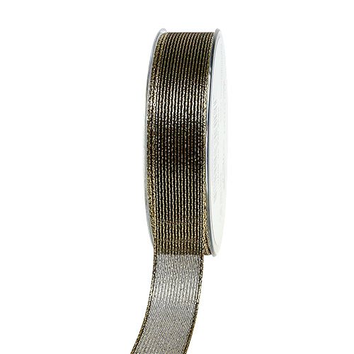Nastro decorativo con strisce in lurex nero 25mm 20m acquistare | Floristik24.it