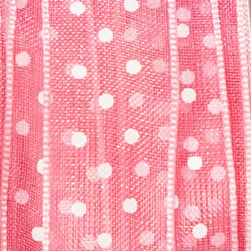 Prodotto Nastro regalo con un elegante motivo a pois per confezioni festive, largo 1,5 cm, lungo 20 m