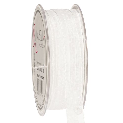 Floristik24 Nastro decorativo festivo per abbellire regali e progetti artigianali, largo 1,5 cm, lungo 20 m