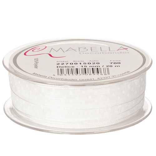 Prodotto Nastro decorativo festivo per abbellire regali e progetti artigianali, largo 1,5 cm, lungo 20 m