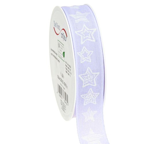 Prodotto Nastro decorativo con stelle Nastro natalizio lilla 25mm 18m