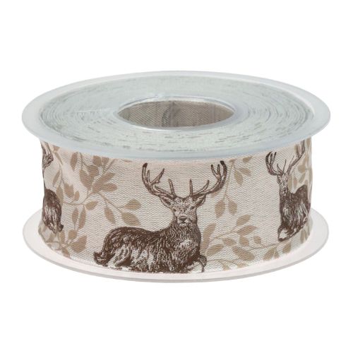 Prodotto Nastro natalizio nastro regalo cervo marrone 40mm 20m