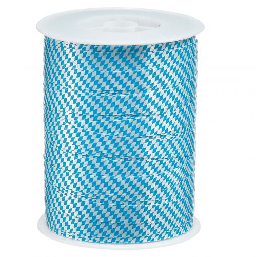 Nastro decorativo per arricciare il nastro Oktoberfest blu-bianco 10mm 250m