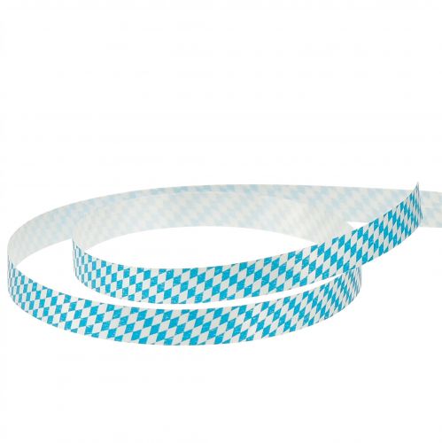 Prodotto Nastro decorativo per arricciare il nastro Oktoberfest blu-bianco 10mm 250m