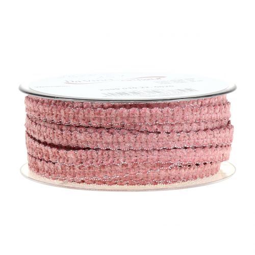Floristik24 Nastro in velluto decorativo velluto rosa 10mm 20m