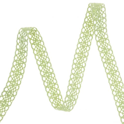 Prodotto Nastro decorativo in pizzo verde 16mm 20m