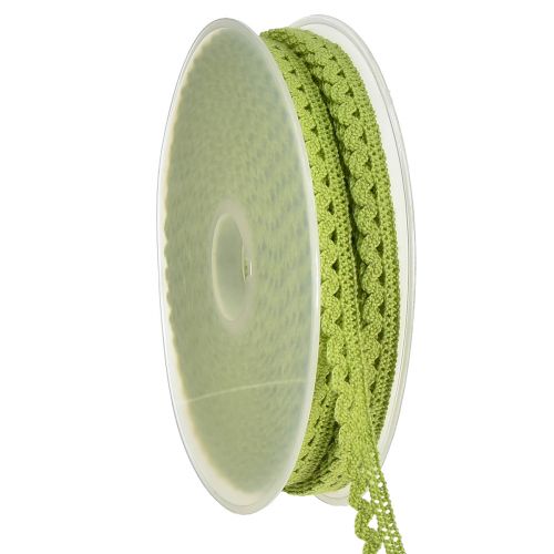Nastro in pizzo con bordo in pizzo pizzo verde all'uncinetto W9mm L20m