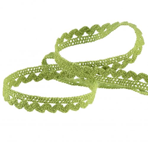 Prodotto Nastro in pizzo con bordo in pizzo pizzo verde all'uncinetto W9mm L20m