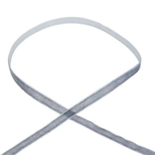Floristik24 Nastro decorativo nastro di velluto nastro regalo velluto grigio 10 mm 20 m