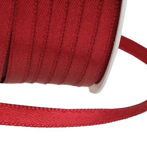 Prodotto Nastro regalo in raso Bordeaux doppio raso 6mm 50m