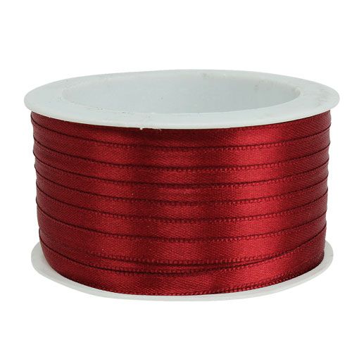 Prodotto Nastro regalo in raso Bordeaux doppio raso 6mm 50m