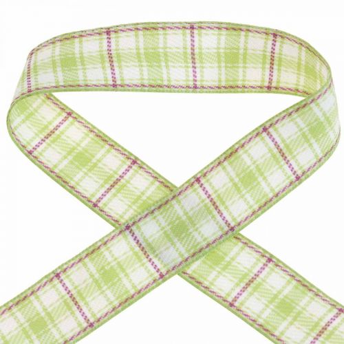 Prodotto Nastro decorativo a scacchi nastro a scacchi verde/bianco/viola 20mm 15m